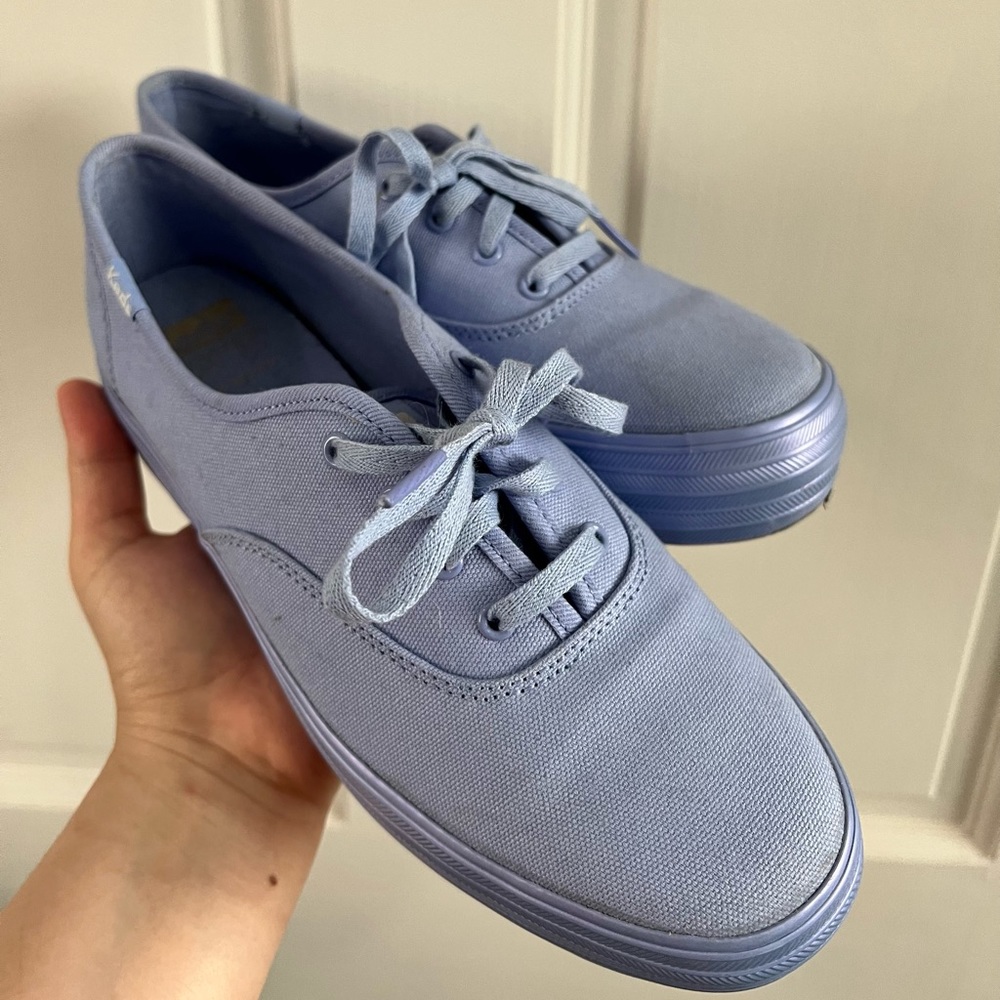 Lavender purple iridescent Keds size 7 US Triple Decker